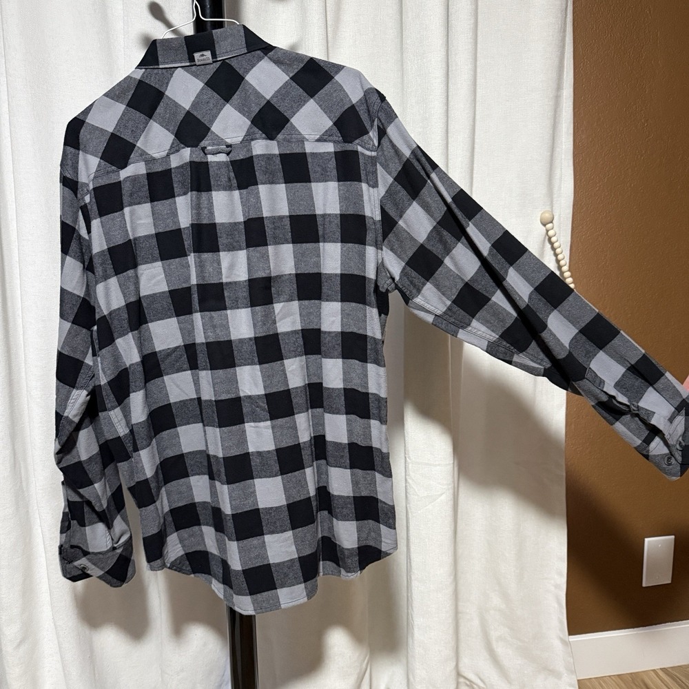 Roots73 Black/grey Flannel Men's XL With OLM Embrodiery - Picture 2 of 6